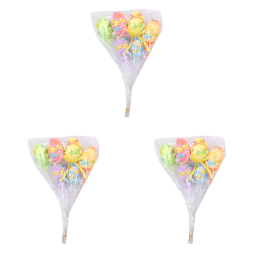 Easter Egg Stems with Glitter and Spring Flowers for Vase