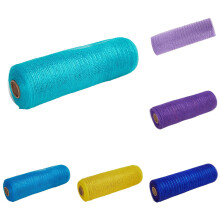 6 Rolls 10"x33ft Metallic Foil Burlap Deco Mesh Ribbon for Wreaths, Swags, Crafts, Parties, Christmas Trees – DIY Supplies