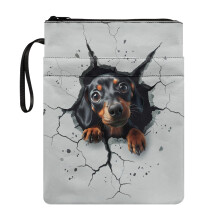 Book Club Gifts Polyester Fabric Book Sleeve Protector Pouch for Men 11.4 Inch X 8.66 Inch for Stationery, Accessories Zipper