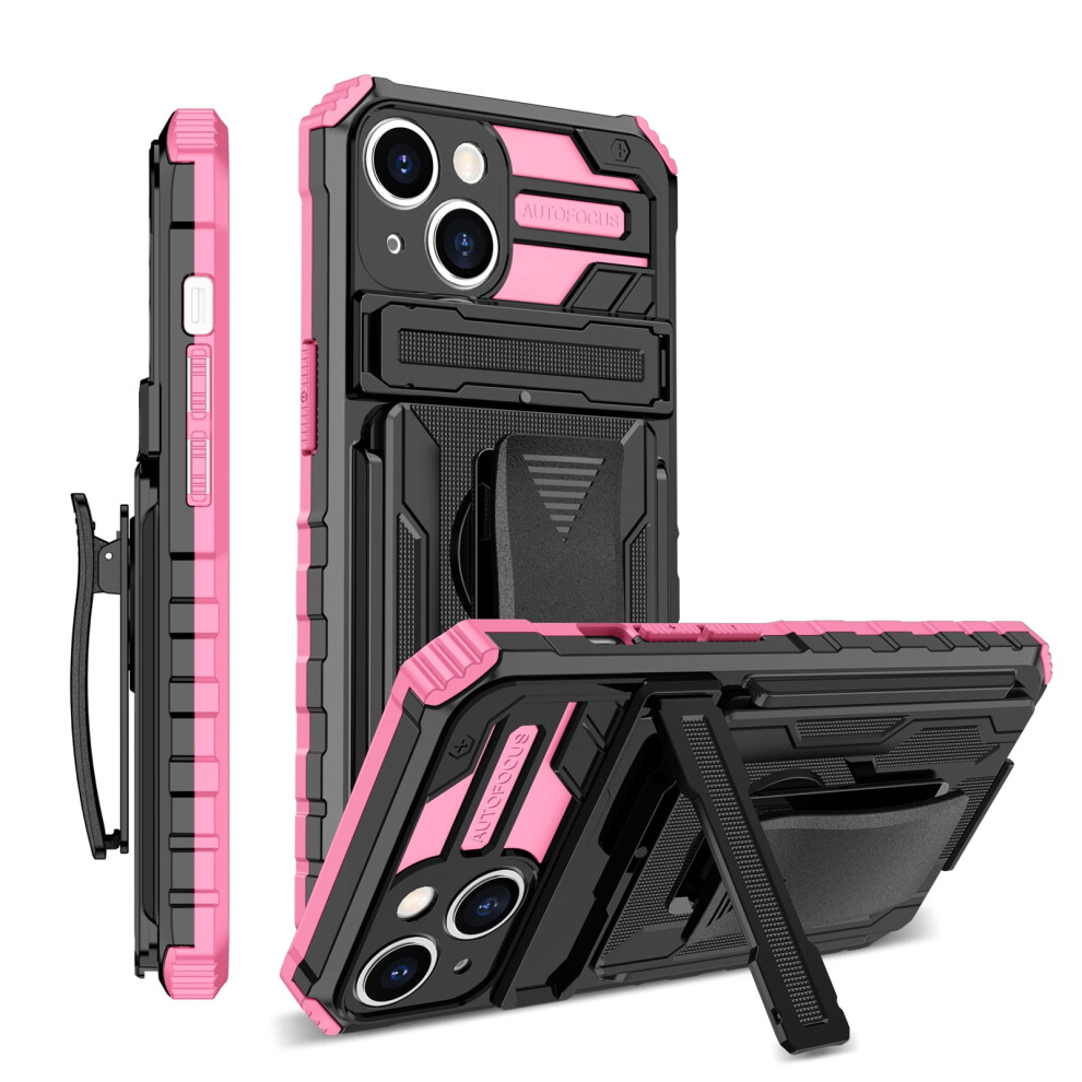 Iphone 11 Case With Belt Clip, Military-Grade Drop Protection, 360 Rotating Kickstand, Shockproof Tpu Shell Â Pink 9341593723558