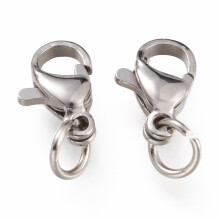 Stainless Steel Lobster Clasps 100 pcs 10x7x3mm