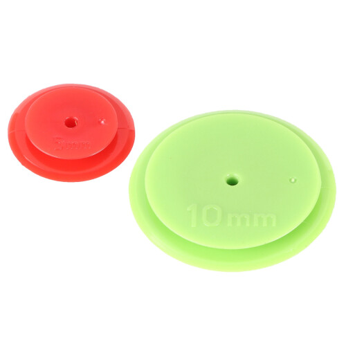 Set di 4 ruote traccianti rotonde in plastica colorata 2
