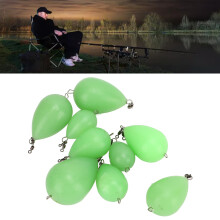 9 Stück Leuchtende Fischschwimmer aus PP, Eierform, Gussköder, Nachtangeln-Zubehör
