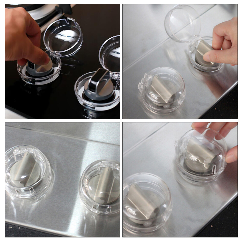 Child Safety Stove Knob Covers Pack 6pcs Heatproof Guards for Oven & Gas Top
