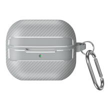 Til Galaxy Buds3Pro Shopproof Kulfibermønster Etui + Nøglering NYT T1I7