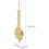 Lightweight Golden Pendulum for Wall Clock Replacement with Stable Swing Design 2