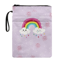 Schutzhülle für Bücher, 29 x 22 cm, für Taschenbücher und Notizbücher – Wolkenmotiv, ideal für Lehrer und Leser