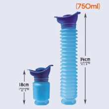 Outdoor-Reiseurinal 750ml Tragbar für Männer Frauen Wiederverwendbar Blau 34cm