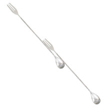 3/2/1 st extra långa rostfria stålskedar med långt handtag i rostfritt stål, blandningssked med spiralmönster, shakersked
