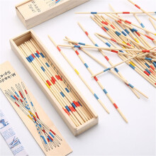 Educational Traditional Mikado Spiel Pick Up Sticks, Classic Mikado Pick Up Sticks, Wooden Strategy Game with Box, Traditional Skill Development Game