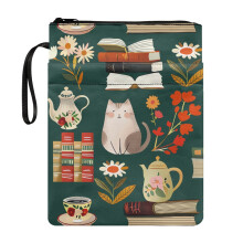 Cat and Water Bottle Bible Cover Polyester 1 pc 8.66 x