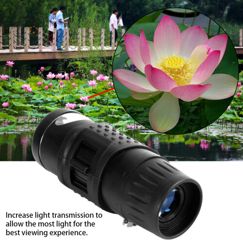 Pocket 7x18 Monocular Telescope, Compact 85x30mm, Black 2