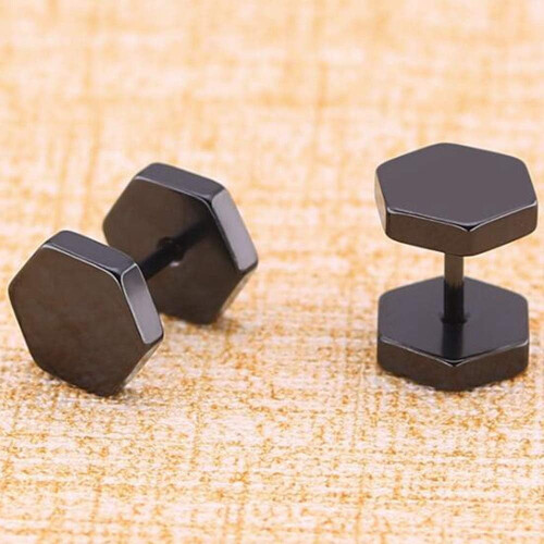 Stainless Steel Geometric Shape Classical Simple Plain Stud Earrings 1