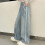 Winter Lined Denim Jeans Elastic Waist Straight Leg 6