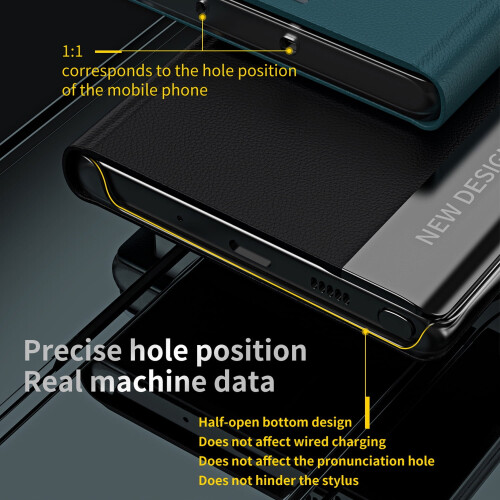 iPhone14Pro-skal rosa PU-läder magnetiskt stötsäkert 1