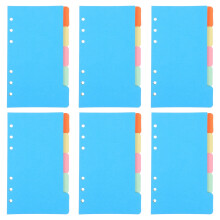 30Pcs Pocketbook Tab Dividers Assorted Color Loose Leaf Paper with Smooth Hand Feel