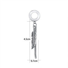 Øretunnelmåler i rustfrit stål med blade - 22 mm rosaguld