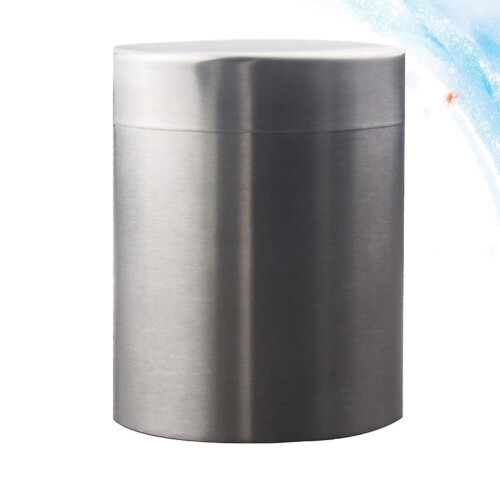 Stainless Steel Tea Canister Sealed Snacks Container Home Kitchen Tool Grey 1