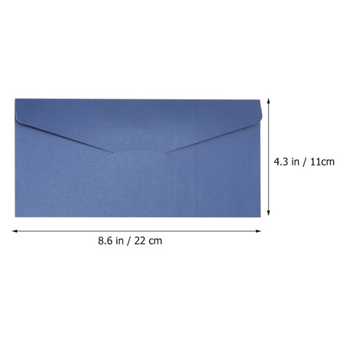 20 st rektangulära blå kuvert för företagsinbjudningar 28x10x1,5 cm 1