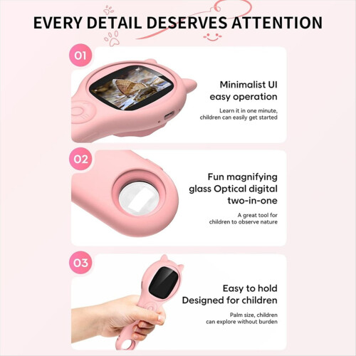Μικροσκόπιο για παιδιά - Φορητό ψηφιακό μικροσκόπιο χειρός μεγεθυντικού φακού 2