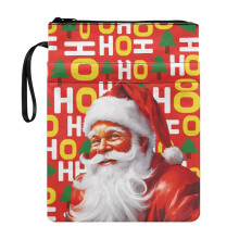 Vintage Christmas Bible Cover with Zipper, Waterproof Polyester Sleeve & Handle – Compatible with Standard Bibles