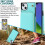 RFID Blocking Wallet Case for iPhone 14 Green PU Leather 2