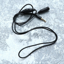 Audio Extension Cable Inline Volume Control for Headphones Black