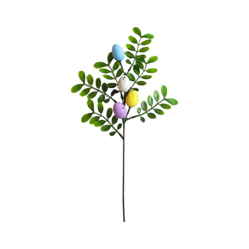 Easter Decorations Artificial Egg Floral Picks with Leaves