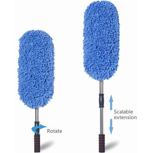 (3 Pack) Microfiber Car Duster Exterior Scratch Free, Extendable Handle Interior Multipurpose dust Cleaning Duster for car(Medium) 2