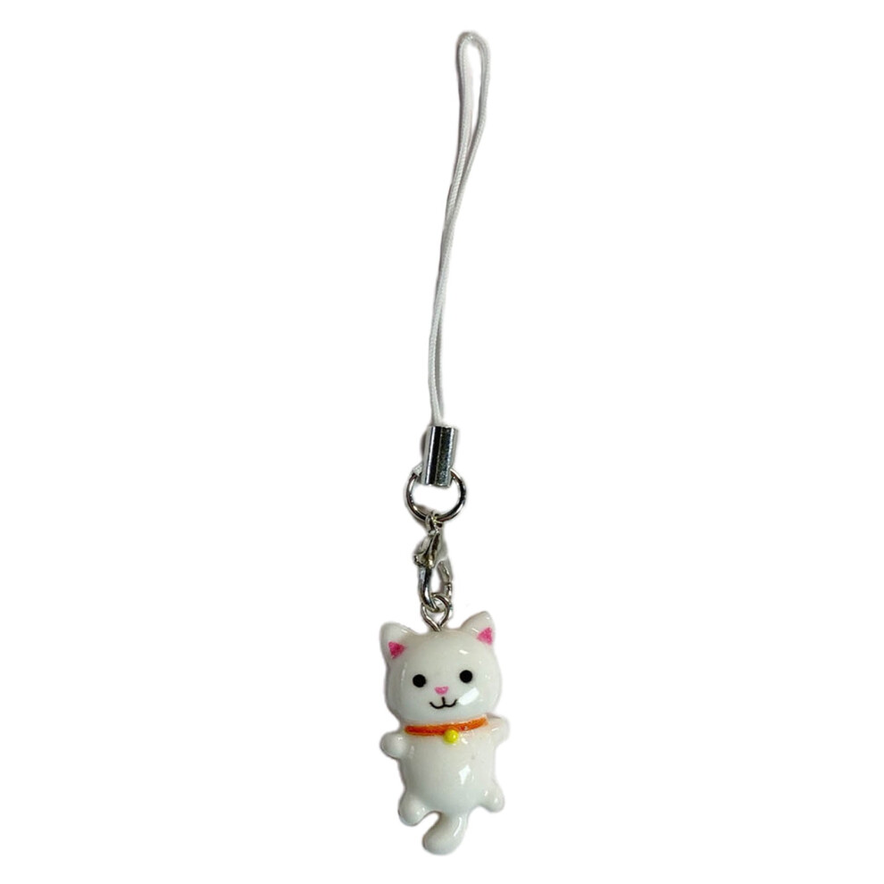 Feamos Phone Chain,Lovely Cat Pendant Phone Chain Strap Kitten Charm Keychain Phone Lanyard Acrylic Keyring Bag Ornament Jewelry 9401284829447