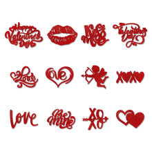 Valentine's Day Cupcake Toppers, 12/24Pcs Glitter Lips/Hearts/Cupid – Cake Decor, Party Gift, Compatible with Standard Cupcakes
