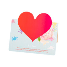 Love Heart3D Pop-up-hälsningskort – Klassisk stil med
