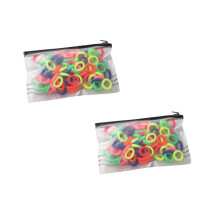 100/200/300PCS 4mm Seamless Hair Elastics – Colorful Ponytail Holders for Medium/Thick & Curly Hair, Women/Men