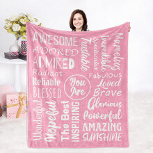 Purple Inspirational Throw Blanket 60x80 in