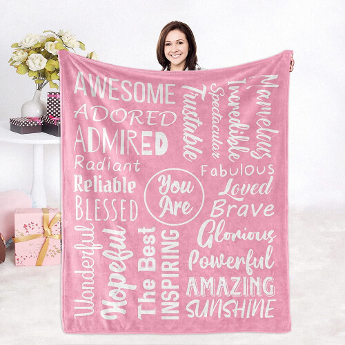 Purple Inspirational Throw Blanket 60x80 in