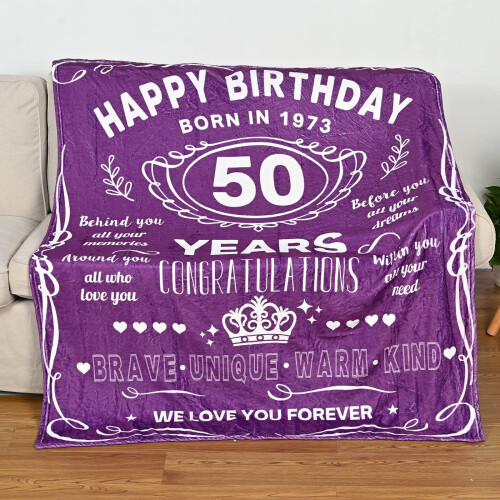 Couverture violette pour un 40e anniversaire – 152 x 203 cm 2