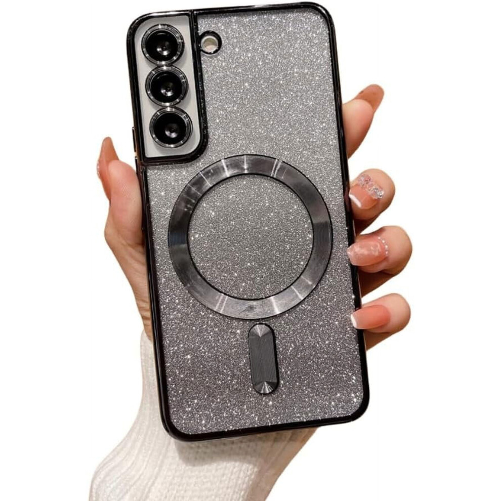 Electroplating Gradient Glitter Phone Case With Magnetic Suction Â Compatible With Samsung Galaxy S23, S22, S21, S20, Ultra, Plus, Note20, Note10 9405492497221