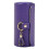 Boîte à bijoux cylindrique en cuir violet à 3 compartiments 1