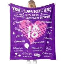 Couverture d'anniversaire pour femme 127 x 152 cm