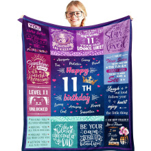Couvertures pour fille de 11 ans - Cadeau d'anniversaire pour fille de 11 ans - Plaid 40" x 50"