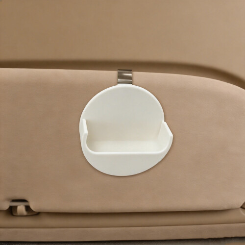 White Car Visor Dip Can Holder 2PCS 2