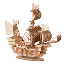 DIY 3D Wooden Puzzle Set Collectibles Wooden Christmas Model Kits for Adults Desk Display Educational Brain Teaser Puzzles Gift for Birthday(Ship)
