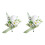 Boutonnières en fleur de soie blanche à épingle (2 pièces) 6