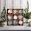 Ensemble de 9 boules de Noël couleur champagne doré 4