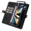 Samsung Galaxy Z Fold4magnetiskt läderfodral svart 6