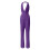 Macacão feminino de cor sólida, calça reta, design simples e requintado (roxo, XXL) 1