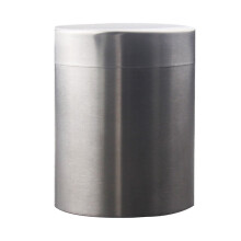 Stainless Steel Tea Canister Sealed Snacks Container Home Kitchen Tool Grey