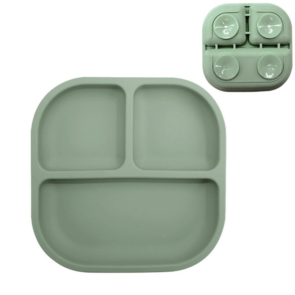 Suction Plates for Babies & Toddlers - 100% Silicone, Dinnerware Stays Put, Divided Design for Picky Eaters, Microwave & Dishwasher Friendly, 1 Pack