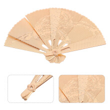 Vintage Miniature Folding Hand Fan for Dollhouse – Alloy Ornament, Compatible with 1:12 Scale
