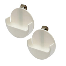 White Car Visor Dip Can Holder 2PCS